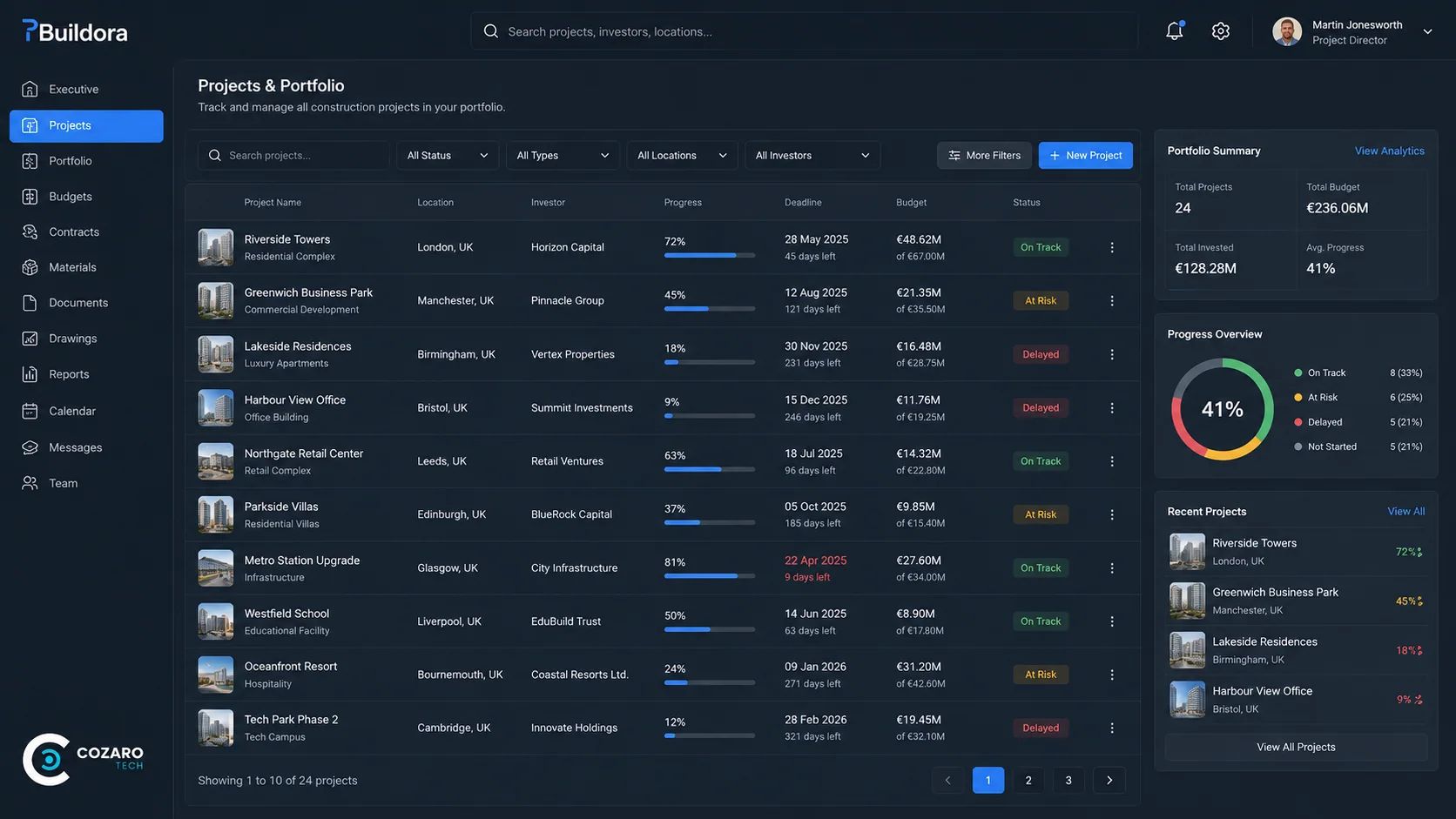 Buildora construction project management platform preview screenshot 3