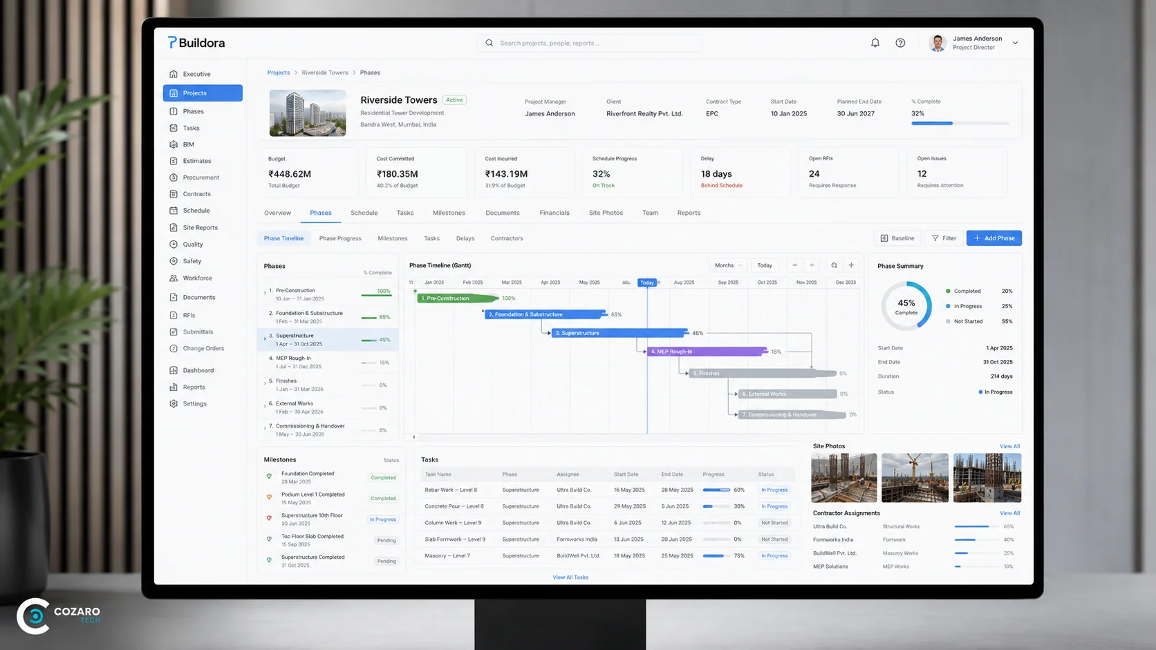 Buildora construction project management platform preview screenshot 4