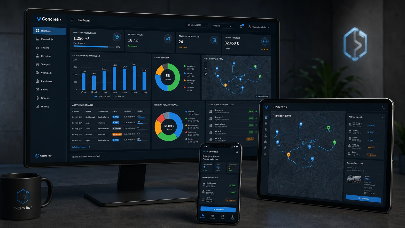 Concretix production and logistics platform preview