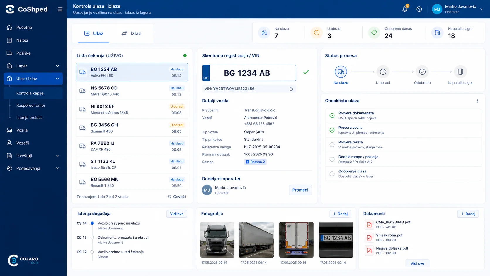 CoShped vehicle logistics platform preview screenshot 4