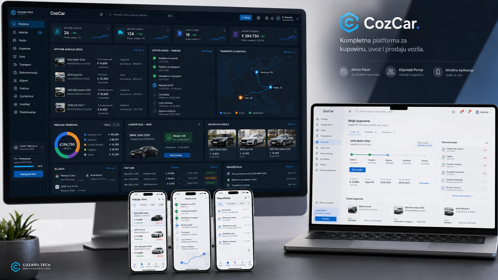CozCar automotive import platform preview
