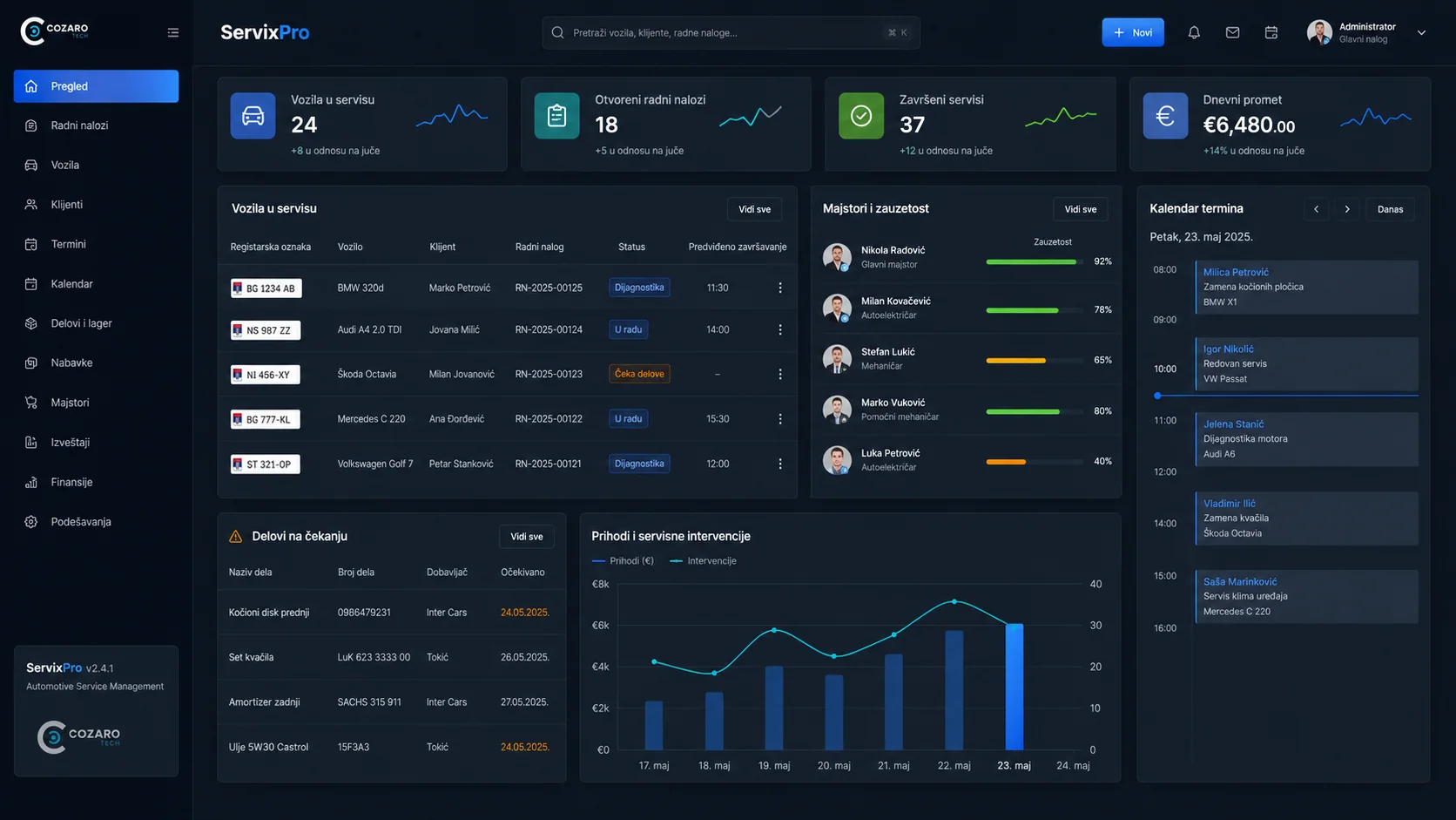 ServixPro auto service platform preview screenshot 2