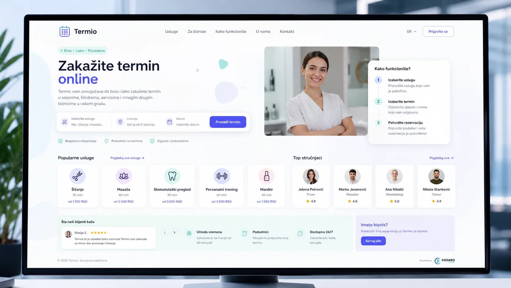 Termio appointment booking platform preview screenshot 2